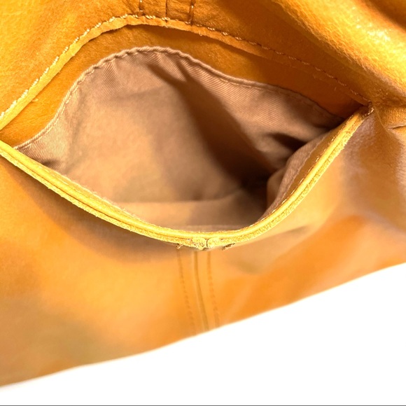 THE SAK Soft Leather Cognac Zip Flap Crossbody Bag  Adjustable Strap Slouchy - Picture 12 of 12